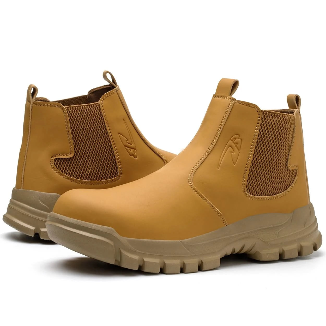 Waterproof Men's Safety Work Boots Steel Toe Shoes Anti Impact And Anti-Puncture Outdoor Adventure Hiking Protective Boots