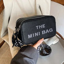2025 New Small Square Bag Fashion Letter Pattern Chic Hobo Bag Trend PU Women Shoulder Bag Adjustable Strap Satchel Designer Bag - M & M Global