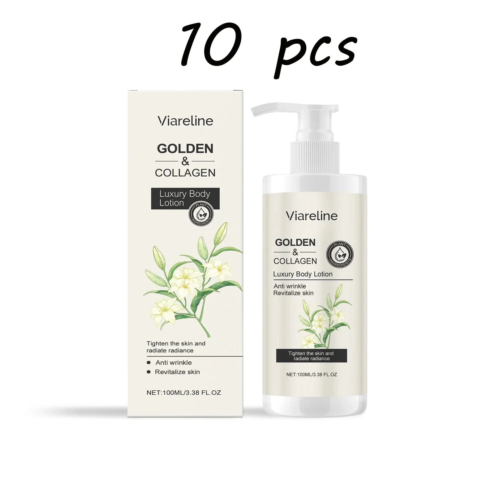 Viareline Collagen Body Lotion Floral Scent Moisturizing Improve Skin Smoothness Non-greasy Anti-wrinkle Luxury Body Cream - M & M Global