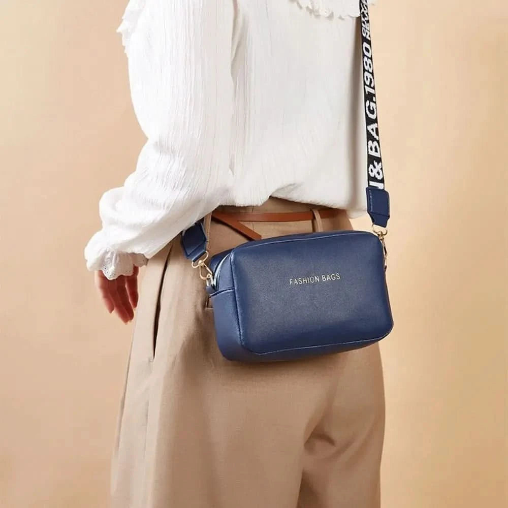 Women Handbag and Purse Simple Designer Fashion Casual Messenger Bag Wide Strap Shoulder Bag Female Small Phone Crossbody Bag - M & M Global