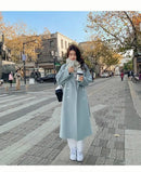 Plus Size Trendy Korean Style Woolen Coat Women's Loose Midi Student Style Jacket Autumn Winter New Arrival Small Size Outerwear