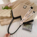 Straw Beach Bag Vintage Handmade Woven Shoulder Bag Raffia circle Rattan bags Bohemian Summer Vacation Casual Bags - M & M Global