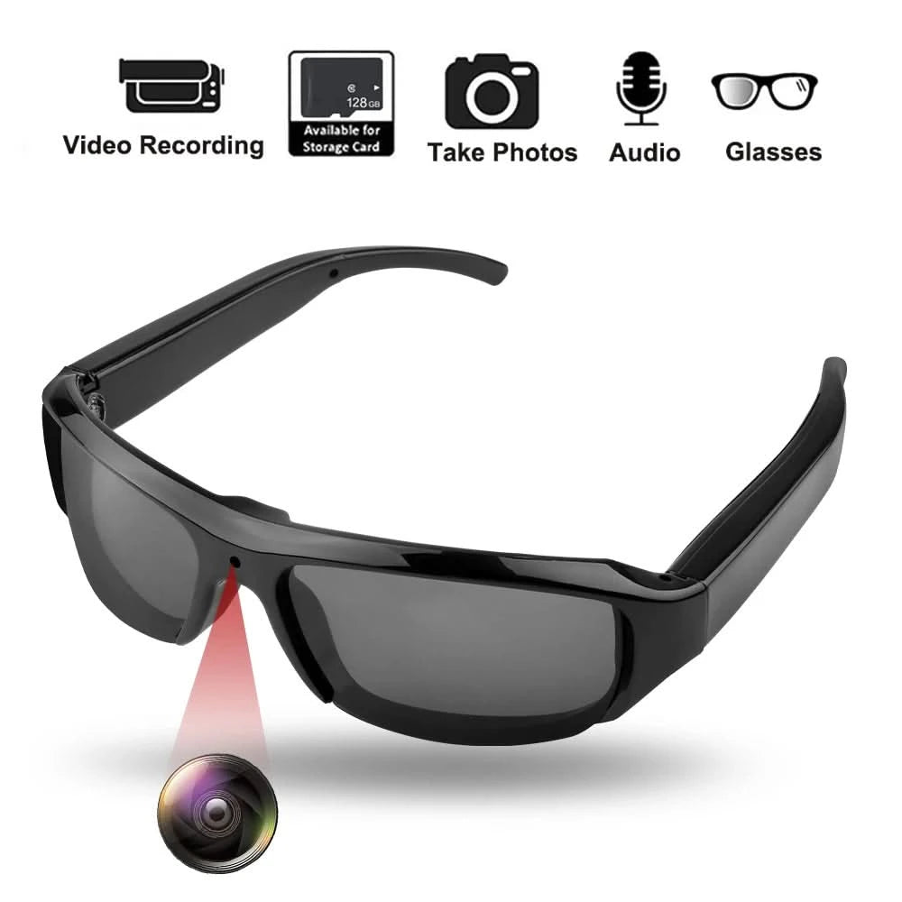 Portable 1080P HD Mini Glasses Camera Video Recorder Wearable Sunglasses Camera Outdoor Sports DV DVR Surveillance Camcorder - M & M Global