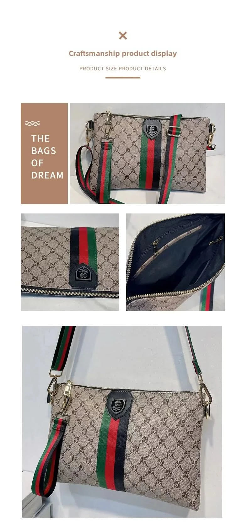 New men's and women's universal casual crossbody bag Fashion printed one-shoulder hand bag all-matching commuter bag - M & M Global