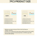 7-piece leaf pattern printed Comforter Set, 100% microfiber soft and durable Skin-friendly breathable super soft bedding set