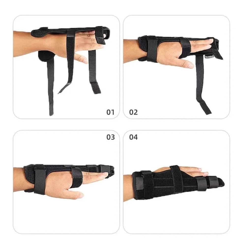 Adjustable Compression Finger Holder Protector Brace Sports Wrist Thumbs Hands Arthritis Splint Support Protective Guard - M & M Global