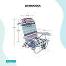 Beach Chair 6 Positions Backpack, Beach Chairs for Adults Reclining and Folding, Heavy Duty, Backpack Straps, Best Beach Chair L