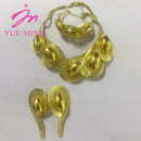 Jewelry Sets Women Italian Brazilian Gold Plated Luxury Wedding Necklace Earrings Bracelet Set Gold Colors Party Jewellery Gifts - M & M Global