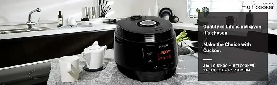 CMC-QAB501SB | 5QT. Standard 8-in-1 Pressure Cooker | 10 Menu Options: Slow Cooker, Sauté, Steamer, Yogurt & More, Made in Korea - M & M Global