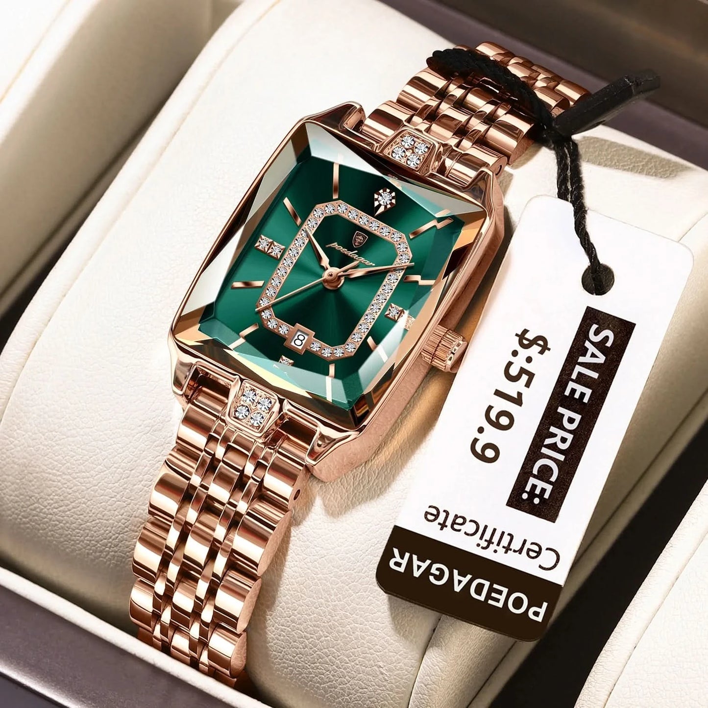 POEDAGAR Luxury Watch For Woman Waterproof Calendar High Quality Ladies Watch Stainless Steel Quartz Women's Watches Elegant+Box - M & M Global