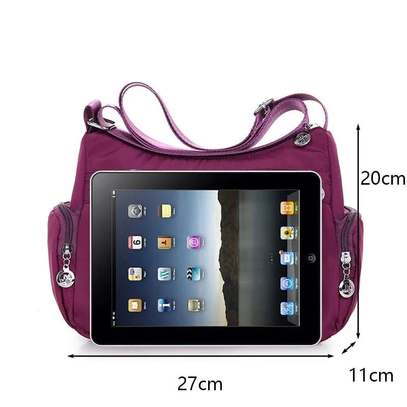 Large Capacity Women Crossbody Bag Waterproof Tote Casual Nylon Shoulder Bag Purse Handbag Lightweight Travel Messenger Bag - M & M Global