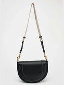 Autumn and winter new women's bag handbag advanced color contrast line embellished single shoulder crossbody bag - M & M Global