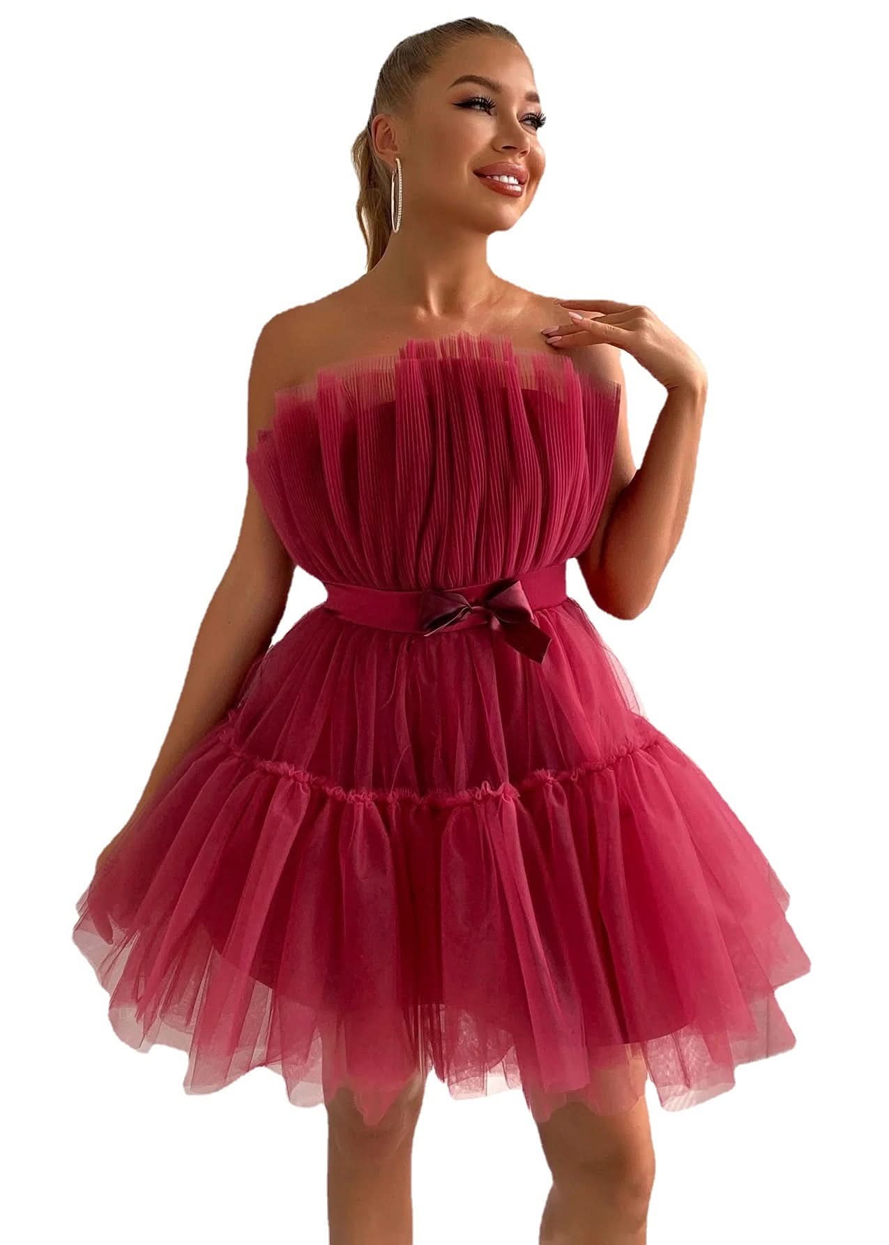 Evening Long Dress for Women Elegant Sexy Sleeveless Dresses Gauze Lady Loose Black Club Vestidos Mujer Party Dress Summer 2023 - M & M Global