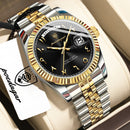 POEDAGAR Fashion High Quality Men Clock Waterproof Date Week Watch For Man Stainless Steel Luxury Quartz Men's Watches Reloj+Box