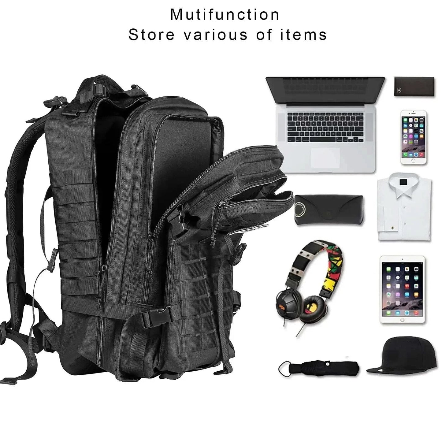45L Man Tactical Backpacks HkingTraveling Bags Survival Outdoor 3P Assault Pack EDC Molle Pack For Trekking Hunting Bag - M & M Global