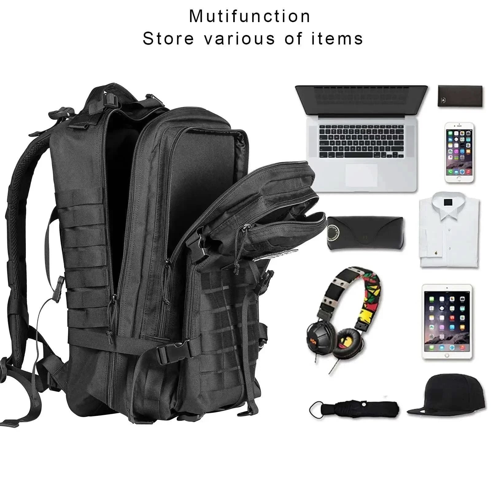 45L Man Tactical Backpacks HkingTraveling Bags Survival Outdoor 3P Assault Pack EDC Molle Pack For Trekking Hunting Bag - M & M Global