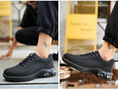 Fashionable breathable soft sole air cushion anti-smash and anti-puncture work shoes