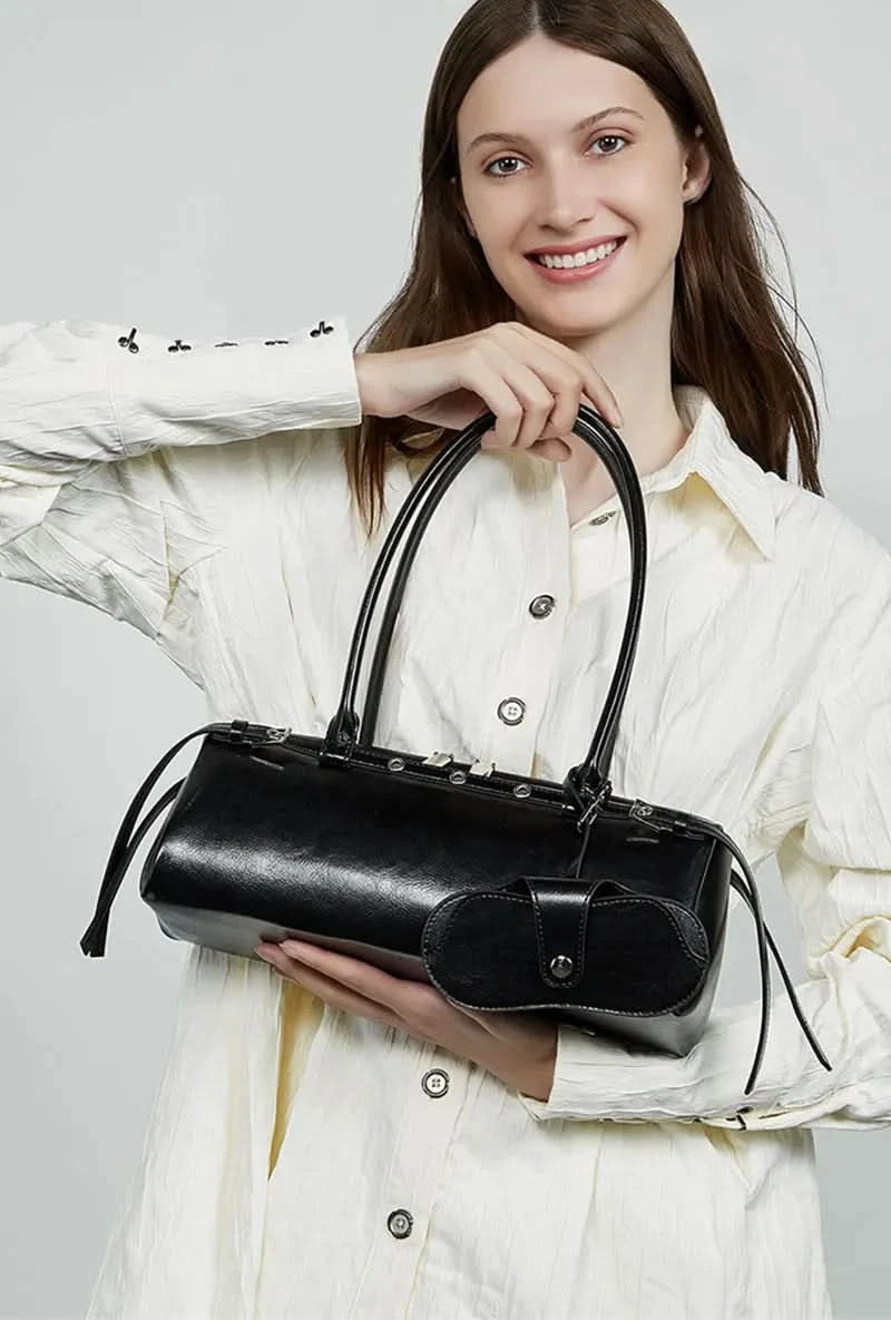 New Women's Rectangle Bag Luxury Designer Shoulder Bags High Quality Cowhide Handbags Fashion Women Baguette Bag 3086 - M & M Global