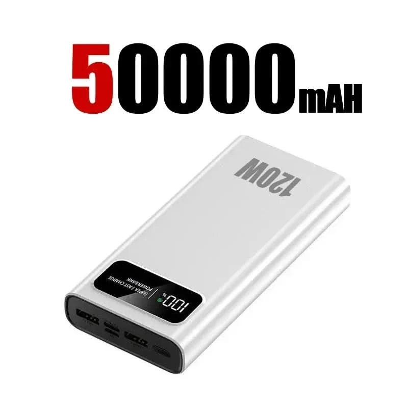 200000mAh Portable Power Bank External Battery High-capacity 120W Super Fast Charging LED Digital Display For Phone Durable Hot - M & M Global