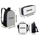 pcs set Football CR7 Star Child School Backpack with Lunch Bags Pencil Bags School Bags for R-Ronaldos Boys Girls Best Gift - M & M Global