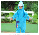 Children Rainwear And Rain Pants Sets Kids Boys Girls Waterproof Jumpsuit Hooded One-Piece Cartoon Dinosaur Waterproof Baby Suit - M & M Global