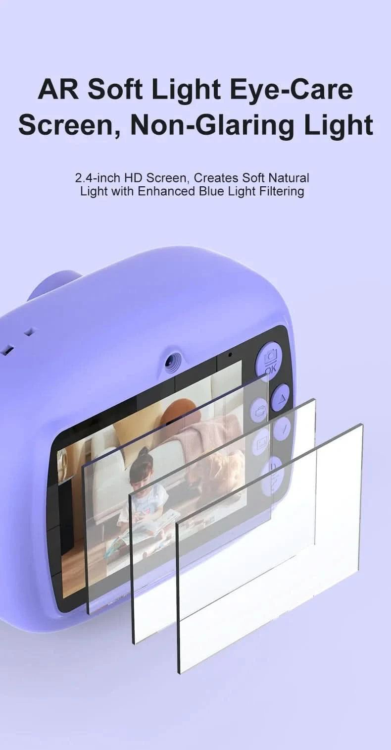 Smart Digital Dual Lens Selfie Camera Kids Toys Birthday Gift Kids Instant Print Camera Thermal Printer Video Recorder Portable - M & M Global