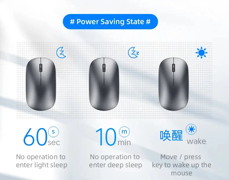 Xiaomi Silent Dual-mode Wireless Mouse Type-C Charging 2.4g Dpi Adjustable Rechargeable Ergonomic Morandi Portable Office Mouse