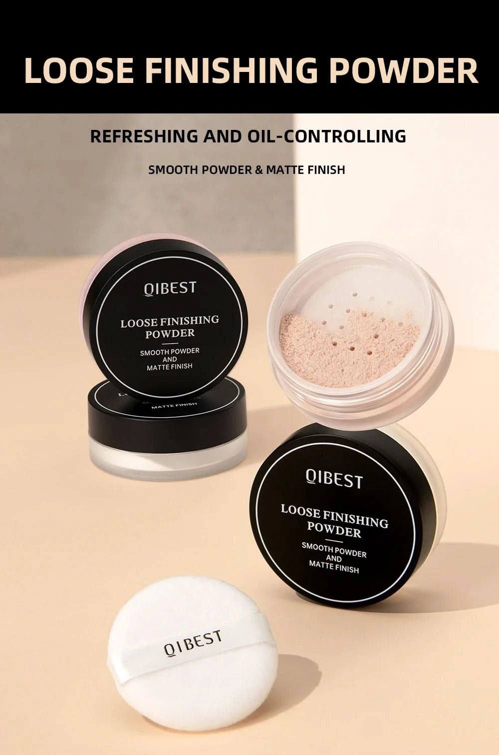 Face Loose Powder Translucent Matte Pink White Setting Powder Oil-Control Cosmetics Long-Lasting Waterproof Facial Makeup Powder - M & M Global