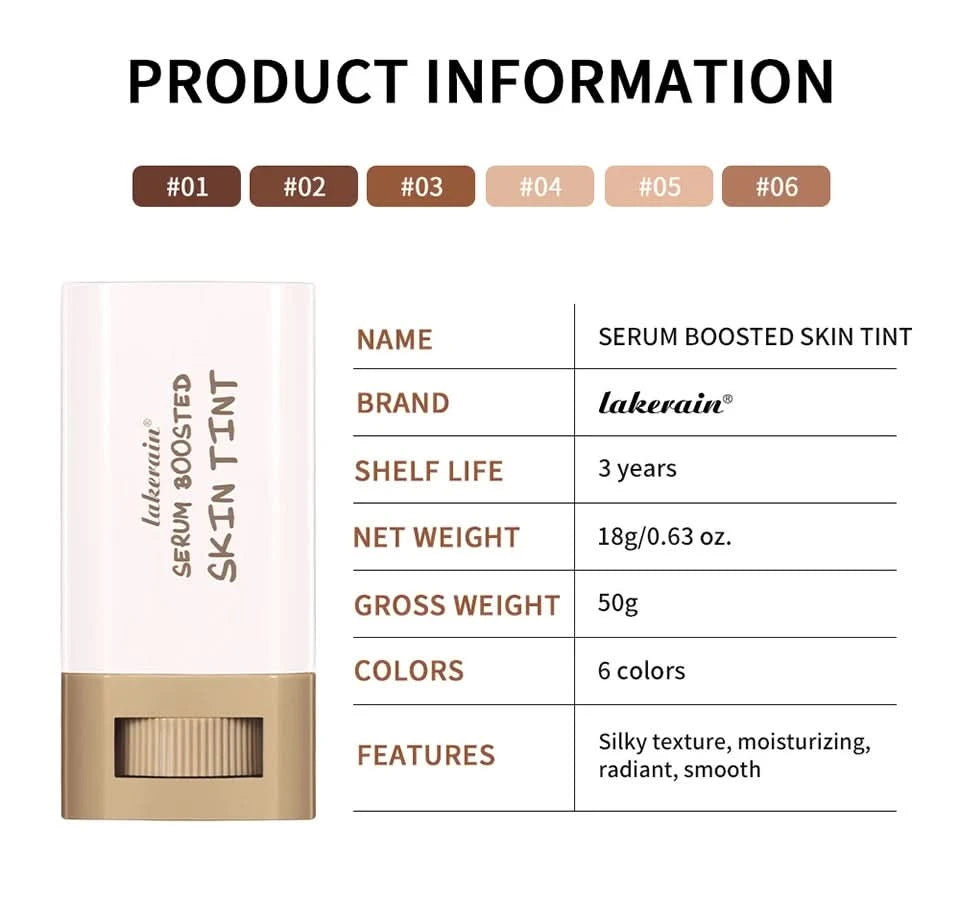 Stick Foundation Balm Serum Boosted Skin Tint Foundation Stick Smooth Plumper Hight Coverage Travel Bronze Foundation Stick Make - M & M Global
