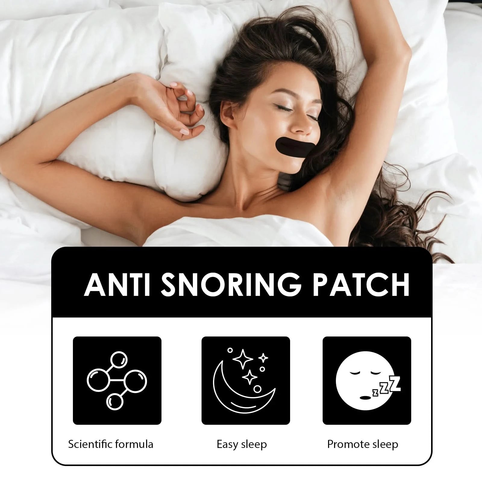 Stop Snoring Patch Nose Breathing Correction Promoting Better Breath Improve Sleeping Portable Night Sleep Mouth Orthosis Tape - M & M Global