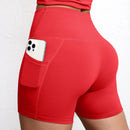 Women High Waist Pocket Yoga Sport Biker Shorts Leggings For Fitness Lift Hips Running Workout Yoga Pant