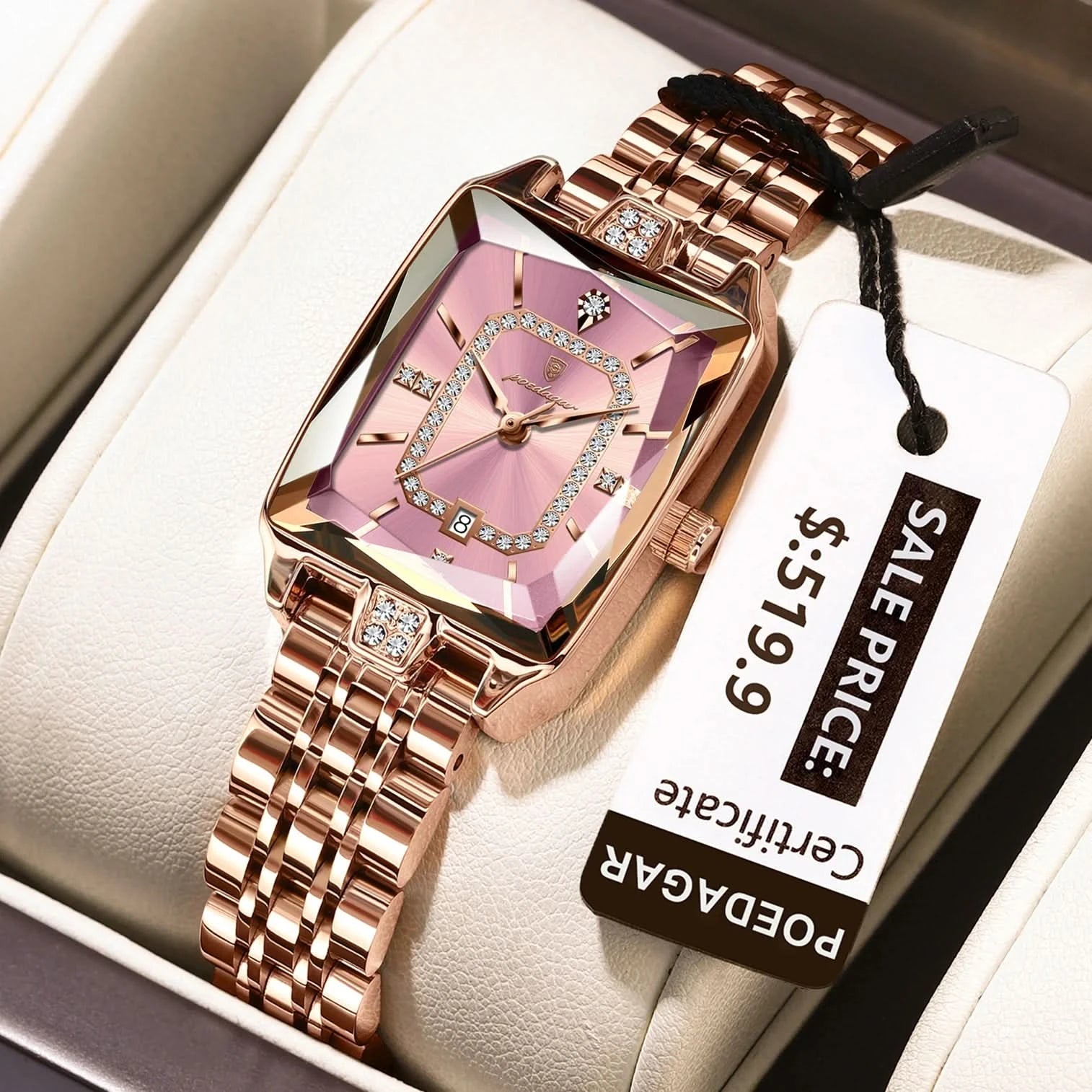 POEDAGAR Luxury Watch For Woman Waterproof Calendar High Quality Ladies Watch Stainless Steel Quartz Women's Watches Elegant+Box - M & M Global