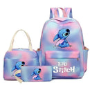 3Pcs Lilo Stitch Colorful Backpack Set With Tote and Pouch Large Capacity Lightweight And Breathable Outdoor Knapsack - M & M Global