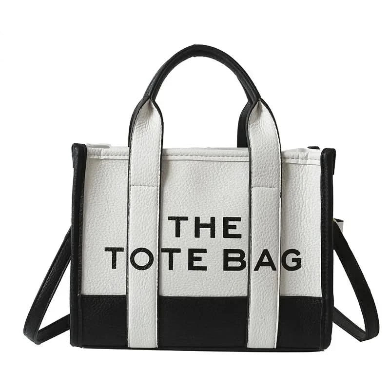 Hot Sale Of The Season New Women's PU Leather 3D Square Shoulder Bag Letter Tote Bag Color Block Fashionable Ladies Crossbody Ba - M & M Global