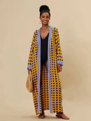 Para Praia Kimono Beach Robe 9 Colors Bikini Cover Ups Beachwear Femme Long Dress Sarong Women Loose Cardigan Swimsuit Covers - M & M Global