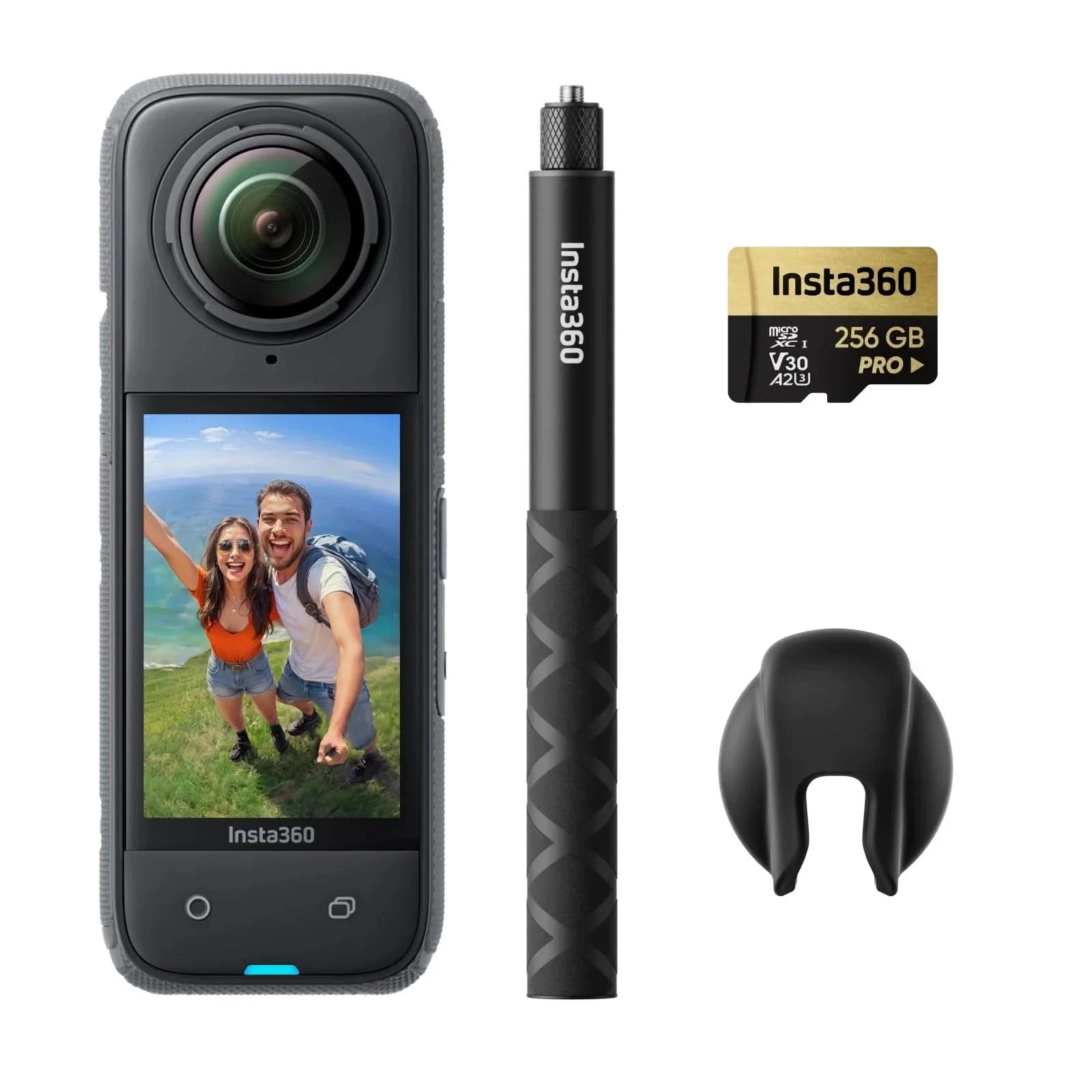 Insta360 X4 - 8K Waterproof 360 Action Camera, 4K Wide-Angle Video, Invisible Selfie Stick,  135 Min Last，Removable Lens Guards, - M & M Global