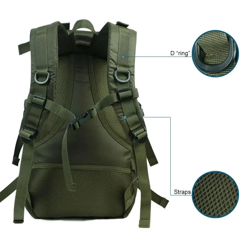 Military Tactical Backpack Army Rucksack Camping Hiking Climbing Gear Bushcraft Travel Bags Durable Sports Backpacks - M & M Global