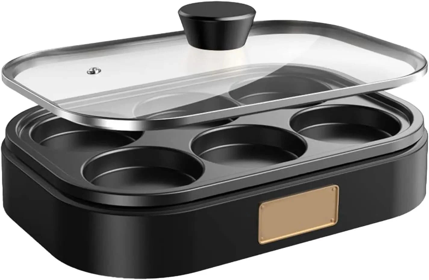 Egg Frying Pan, Electric Egg Cooker with 6 Cup Egg Frying Pan Breakfast Maker Easy Rapid Heating for Lunch Dinner Snacks Making - M & M Global
