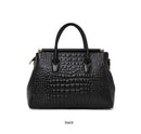 Aidrani Genuine leather women's handbag, fashion crocodile pattern design, high-end luxury cowhide bag large capacity - M & M Global