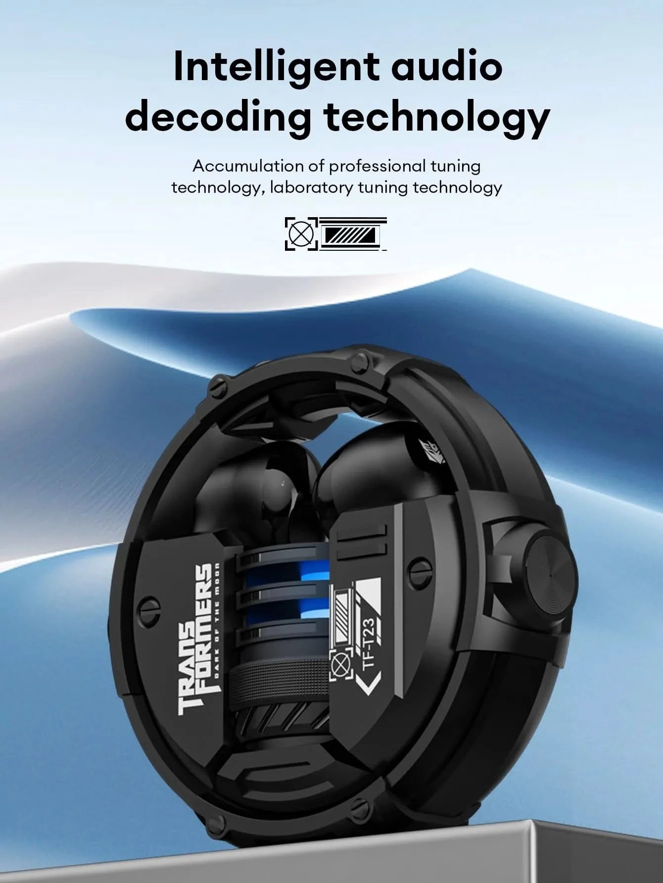 Ship From US Transformers Wireless Bluetooth Earphones Low Latency Gaming Headset TF-T23 HD Call with Mic Earbuds Sport