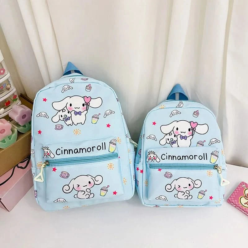 Sanrio Kuromi Hello Kitty My Melody Cinnamoroll Cartoon Backpack Cute Pompom Purin Pochacco School Bag For Adults Kids Sac A Dos - M & M Global