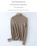Autumn And Winter Knitted Pullover High-Neck Sweater, High-Elasticity, Fashionable And Comfortable Long-Sleeved Women's TopRY128