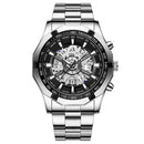 BINBOND Mens Quartz Watches Top Brand Luxury Stainless Steel Waterproof Hollow Out Blue Big Male Wristwatches Relogio Masculino - M & M Global