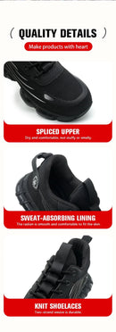 Lace-up breathable soft sole comfortable anti-smash anti-puncture men's casual labour insurance shoes