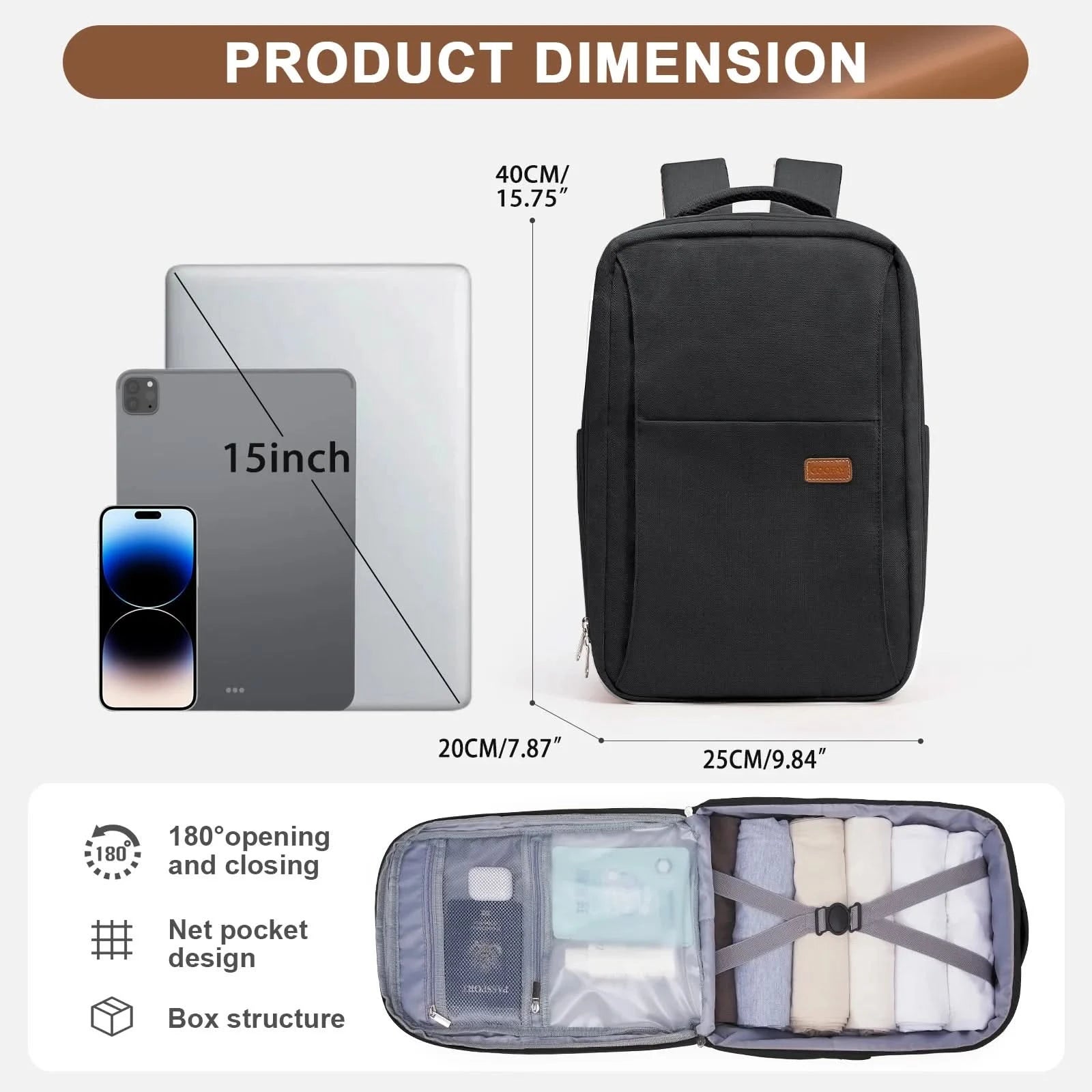 Men Travel Backpack Designer Laptop Bag Large Capacity School Backpack Women Cabin Backpack Ryanair 40x20x25 Tactical Backpack - M & M Global