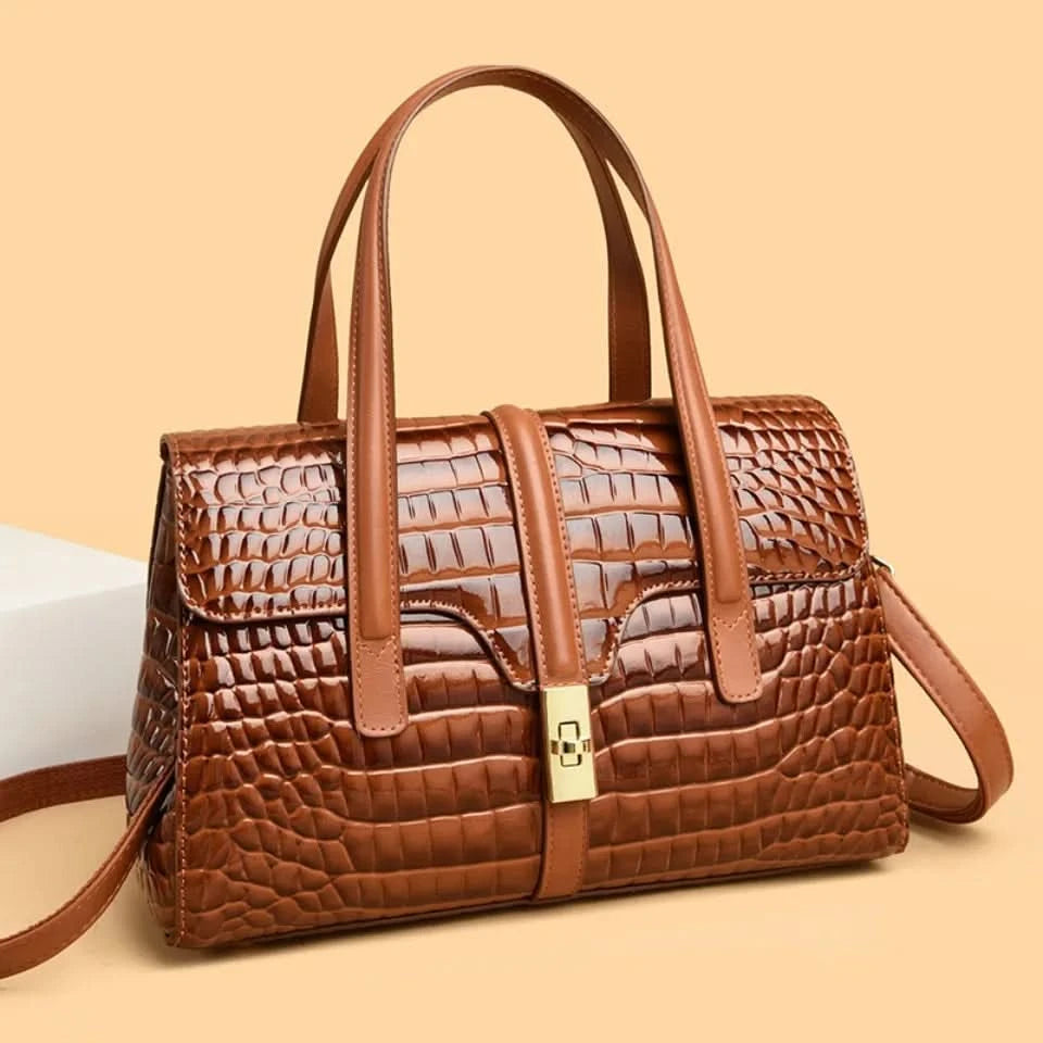 Luxury Shoulder Tote Bag Alligator Patent Leather Hand Bags for Women 2025 Designer Daily commuting Handbags HIgh Quality Sac - M & M Global