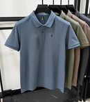 100% pure cotton high-end men's short sleeve summer new comfortable and breathable polo shirt designer brand embroidered T-shirt