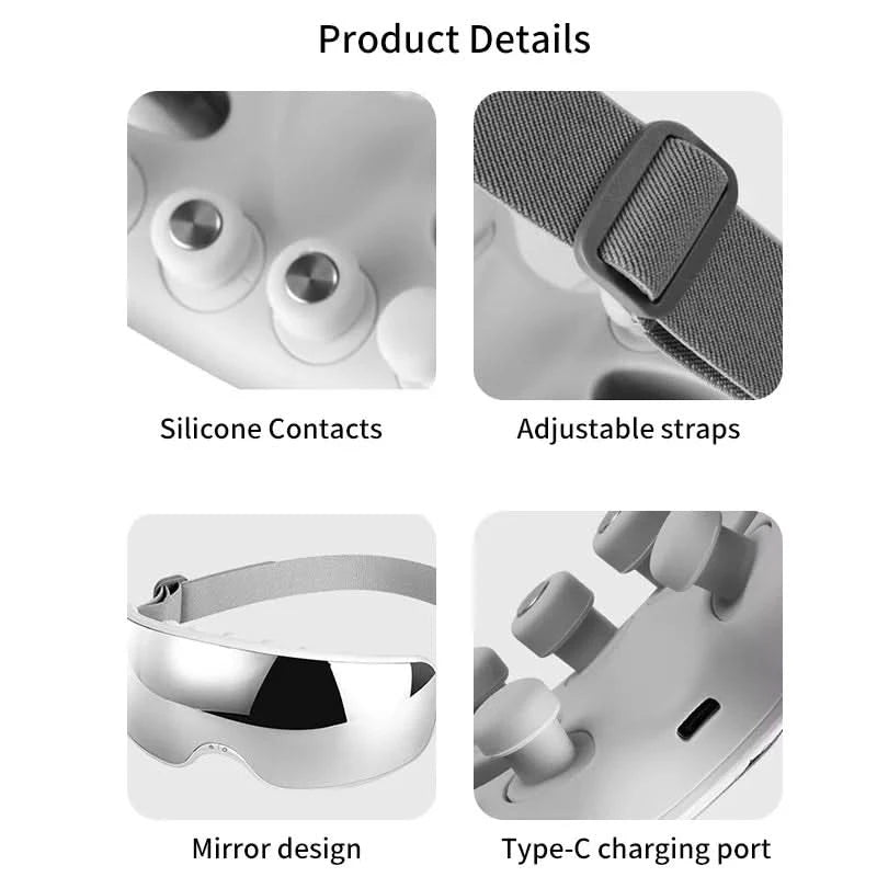 Eye Massager Acupoint Vibration Pulse Hot Compress Eye Care With Bluetooth Music Relieve Fatigue Visible Eye beauty instrument - M & M Global