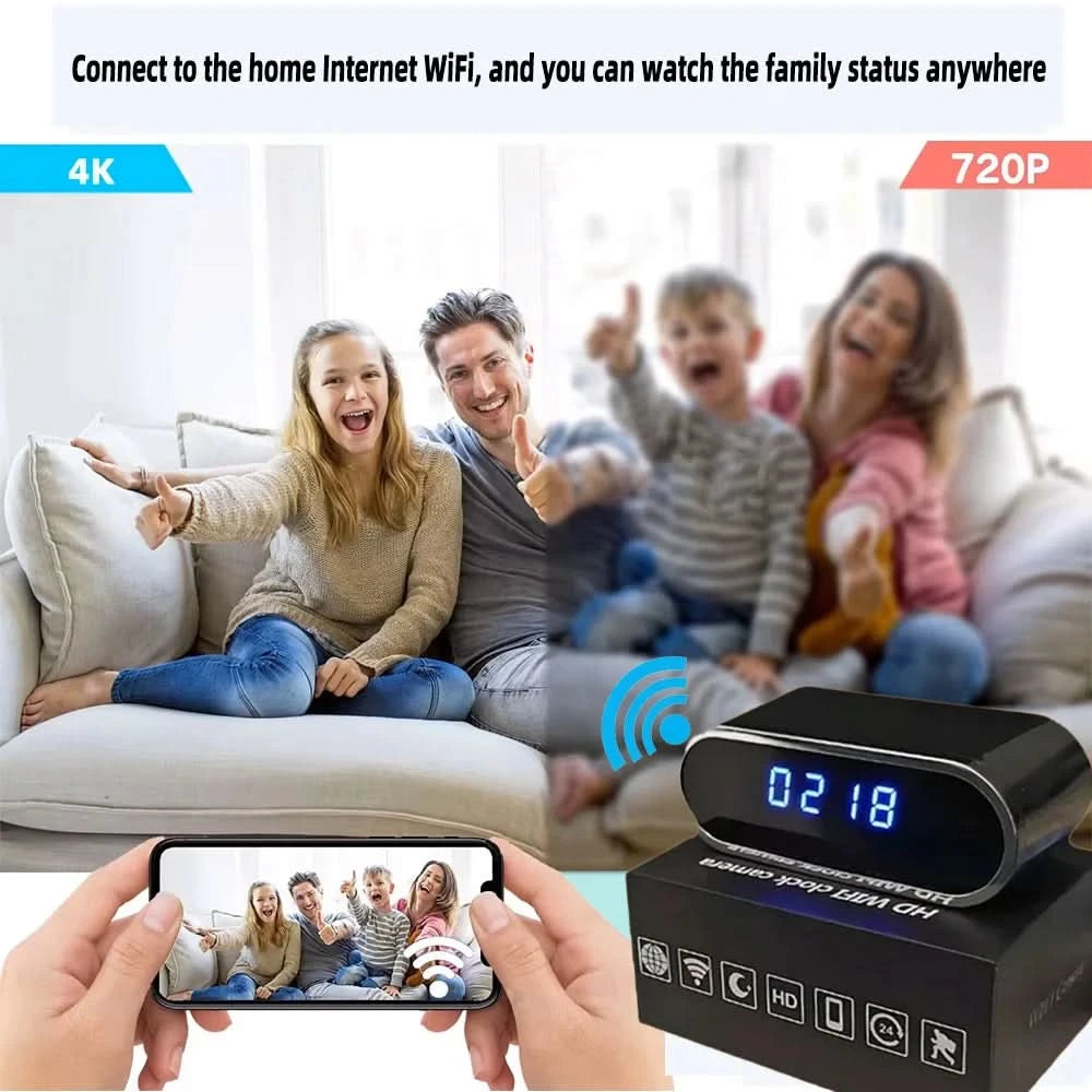 Improved HD 4K WiFi mini camera, upgraded infrared night vision, motion detection, remote viewing, HD wireless camera - M & M Global