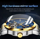 OLEVS Luxury Brand Men's Watches Luminous Waterproof Fully Automatic Mechanical Watch Starry Sky Dial Moon Phase Hollow Out - M & M Global